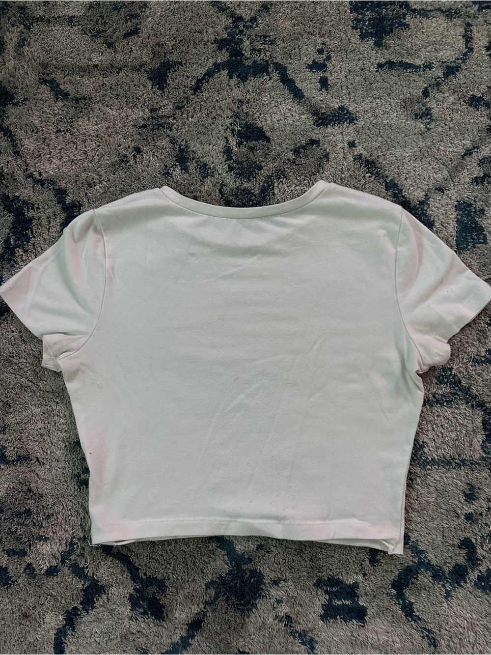 Basic Short Sleeve Crop Tee - White - Picture 2 of 3